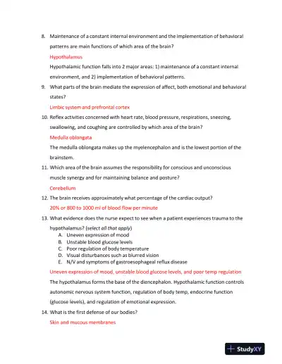 2023-2024 NURS611 Maryville University Pathophysiology Exam 2 With Answers (165 Solved Questions) - Page 4 preview image