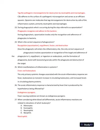 2023-2024 NURS611 Maryville University Pathophysiology Exam 2 With Answers (165 Solved Questions) - Page 6 preview image