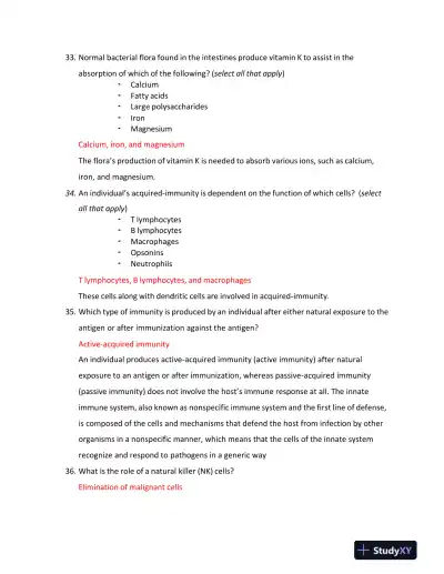 2023-2024 NURS611 Maryville University Pathophysiology Exam 2 With Answers (165 Solved Questions) - Page 8 preview image