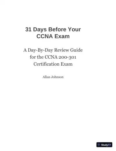 31 Days Before your CCNA Exam: A Day-By-Day Review Guide for the CCNA 200-301 Certification Exam (2020) - Page 27 preview image