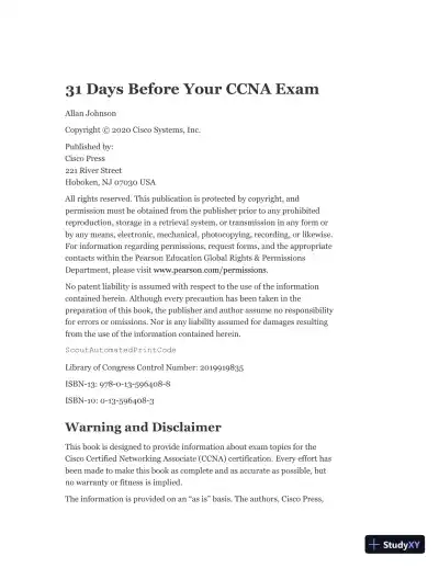 31 Days Before your CCNA Exam: A Day-By-Day Review Guide for the CCNA 200-301 Certification Exam (2020) - Page 28 preview image