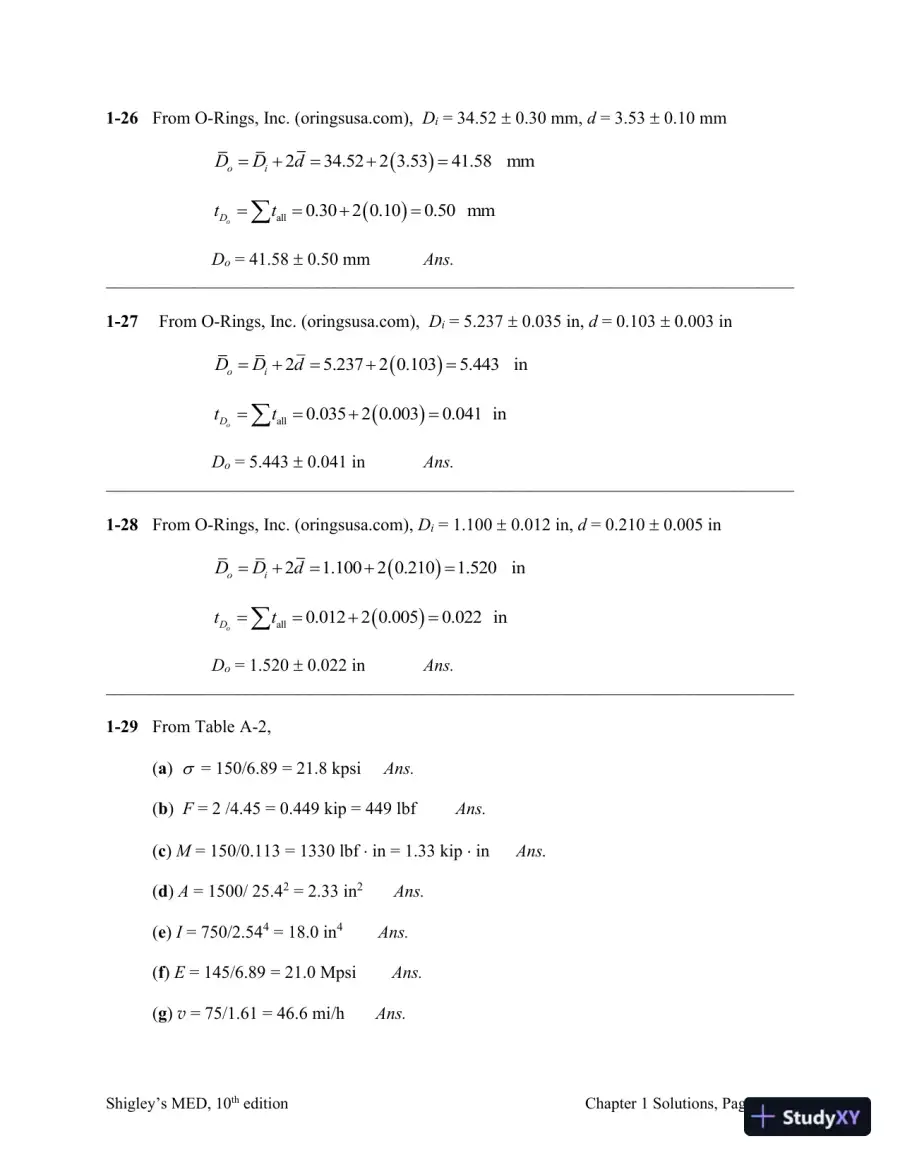 Solution Manual For Shigley's Mechanical Engineering Design, 10th Edition, page 11