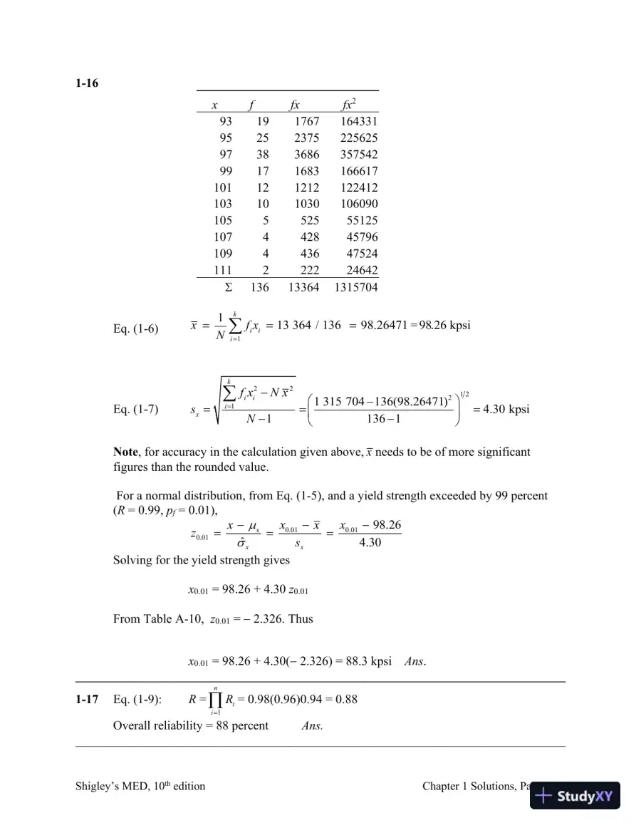 Solution Manual For Shigley's Mechanical Engineering Design, 10th Edition, page 6