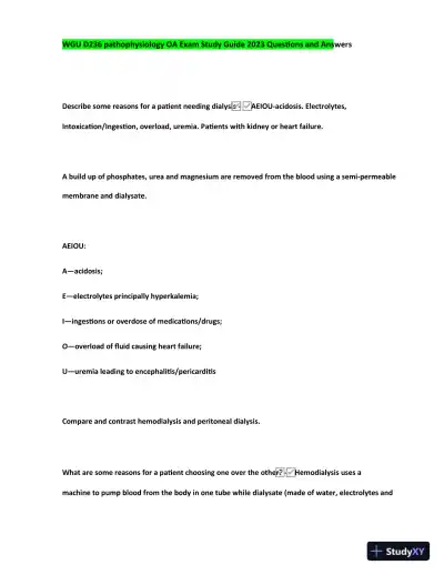 2023-2024 WGU D236 Pathophysiology Practice Exam with Answers (170 Solved Questions) - Page 8 preview image