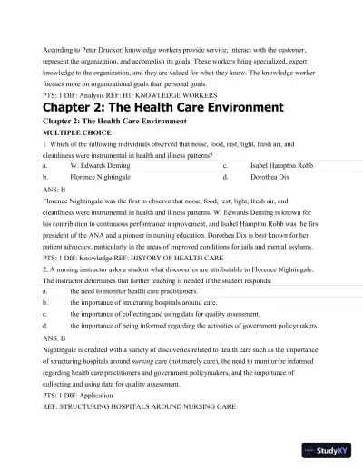 Test Bank For Nursing Leadership and Management, 3rd Edition - Page 12 preview image