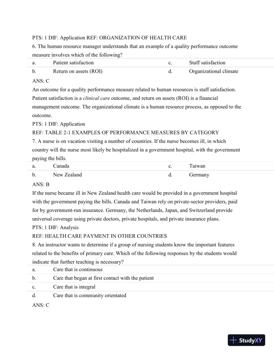 Test Bank For Nursing Leadership and Management, 3rd Edition, page 14