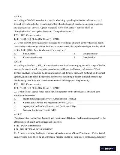 Test Bank For Nursing Leadership and Management, 3rd Edition - Page 19 preview image