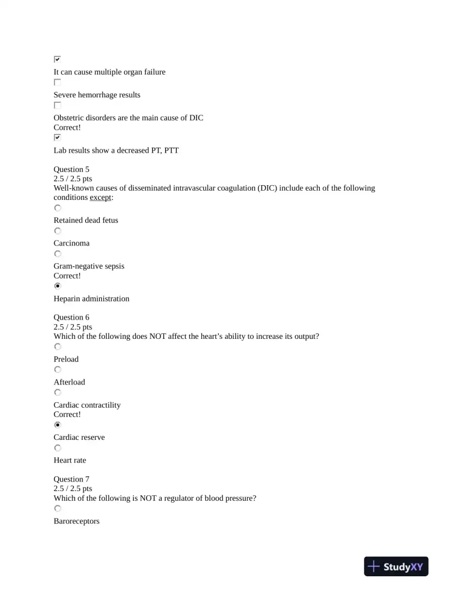 NURS231 Portage Learning Pathophysiology Module Exam 4 With Answers (28 Solved Questions), page 4