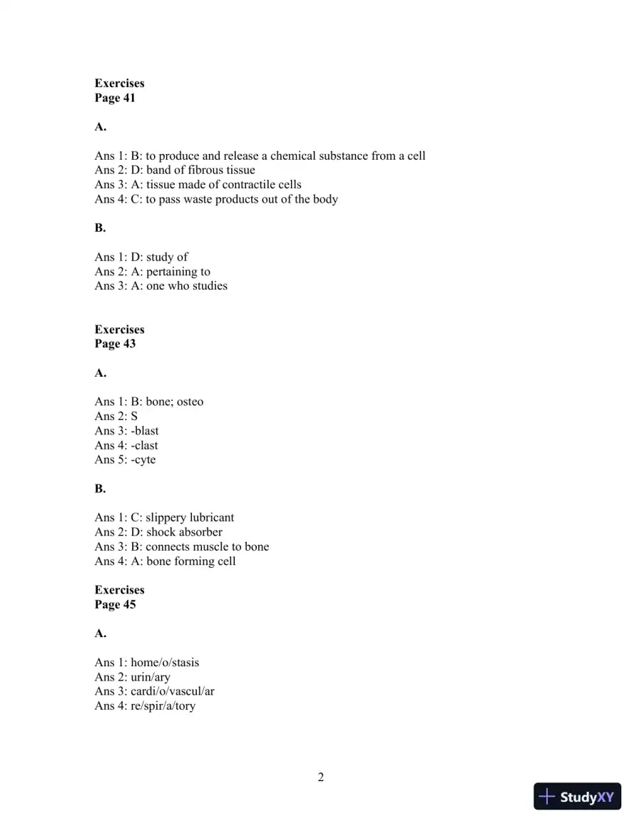 Solution Manual For Medical Language for Modern Health Care, 4th Edition, page 10