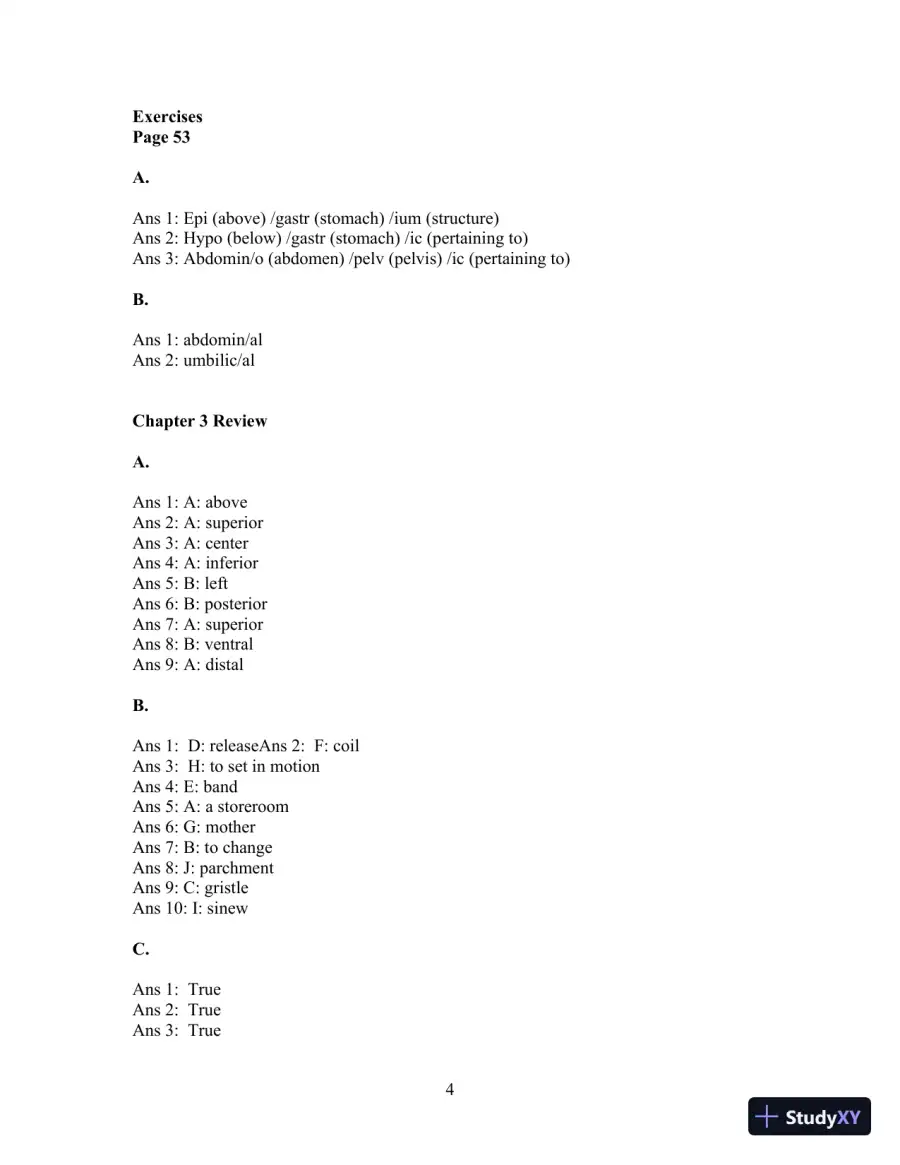Solution Manual For Medical Language for Modern Health Care, 4th Edition, page 12