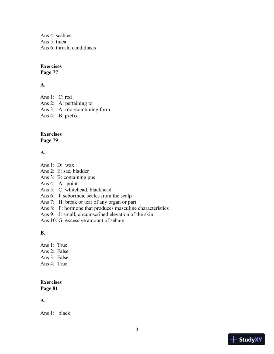 Solution Manual For Medical Language for Modern Health Care, 4th Edition, page 18