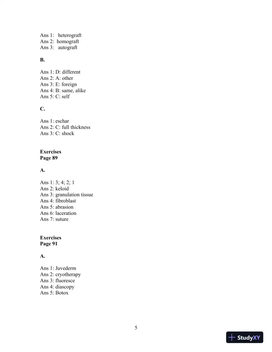 Solution Manual For Medical Language for Modern Health Care, 4th Edition, page 20