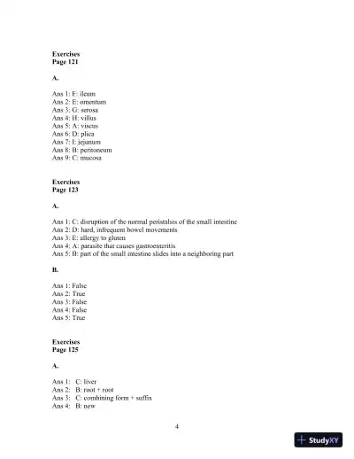 Solution Manual For Medical Language for Modern Health Care, 4th Edition - Page 28 preview image