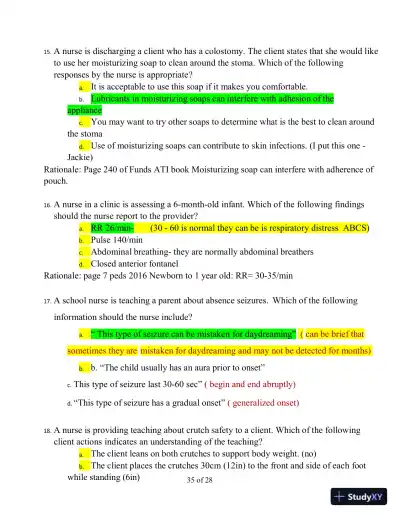 2019 RN Comprehensive Predictor with Answers (180 Solved Questions) - Page 6 preview image