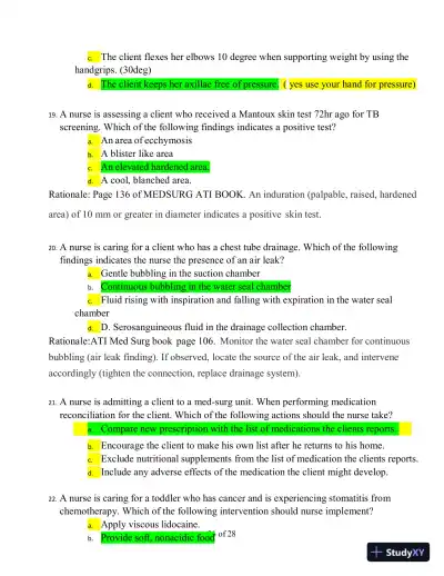 2019 RN Comprehensive Predictor with Answers (180 Solved Questions) - Page 7 preview image