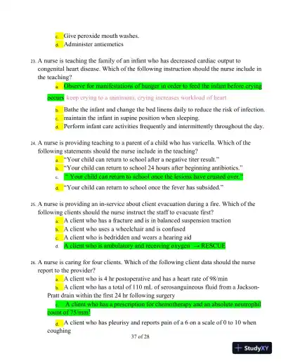 2019 RN Comprehensive Predictor with Answers (180 Solved Questions) - Page 8 preview image