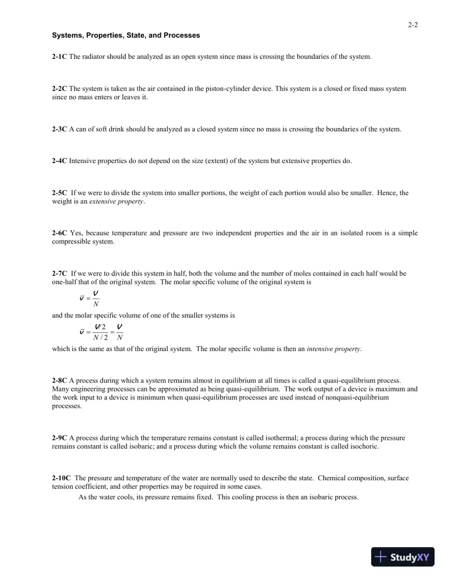 Solution Manual For Fundamentals of Thermal-Fluid Sciences, 5th Edition, page 12