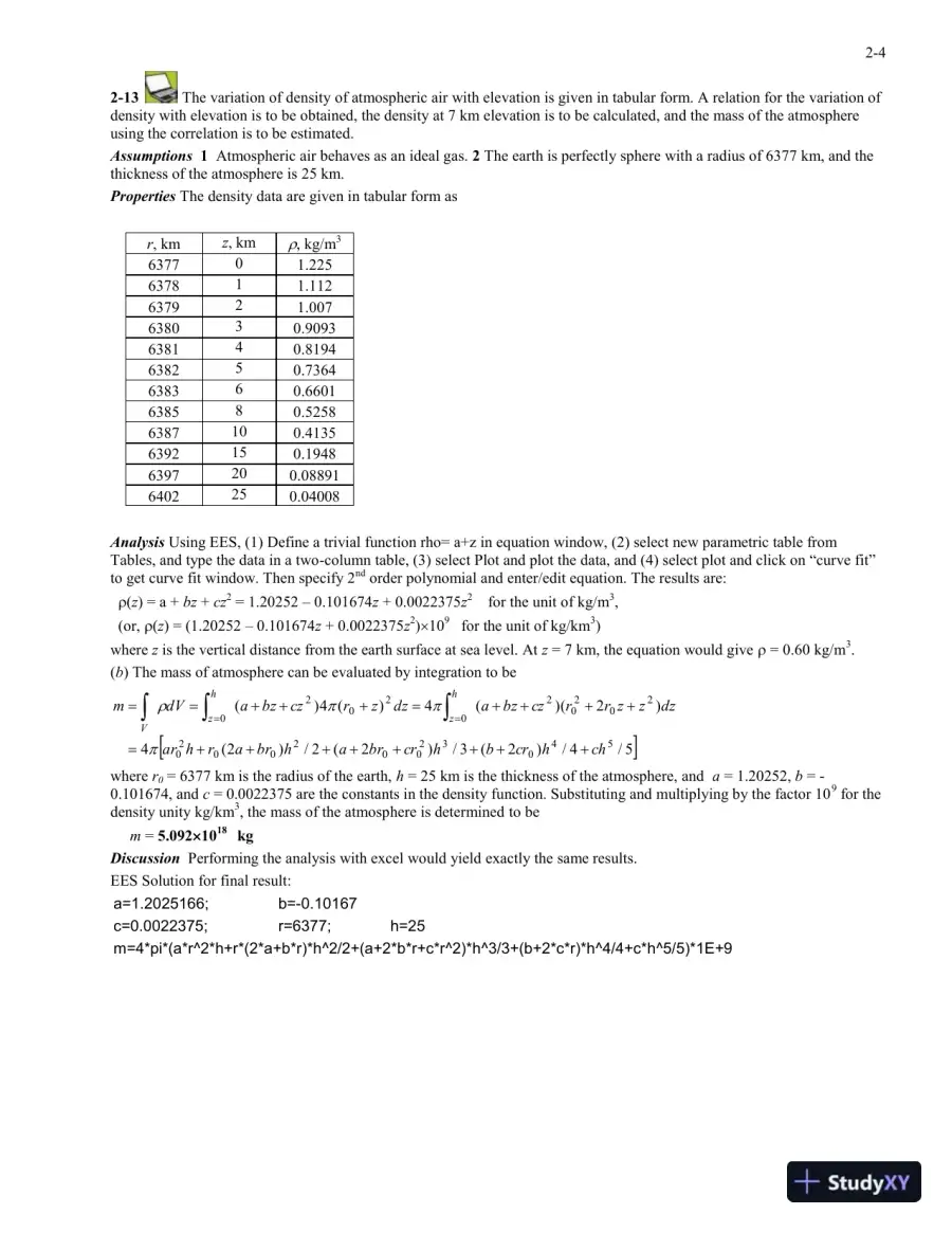 Solution Manual For Fundamentals of Thermal-Fluid Sciences, 5th Edition, page 14