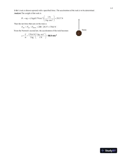 Solution Manual For Fundamentals of Thermal-Fluid Sciences, 5th Edition - Page 5 preview image