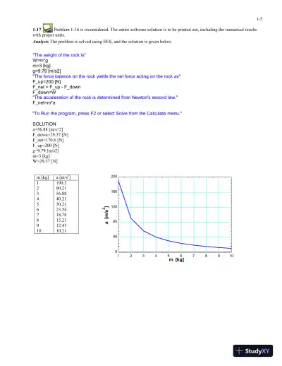 Solution Manual For Fundamentals of Thermal-Fluid Sciences, 5th Edition - Page 6 preview image