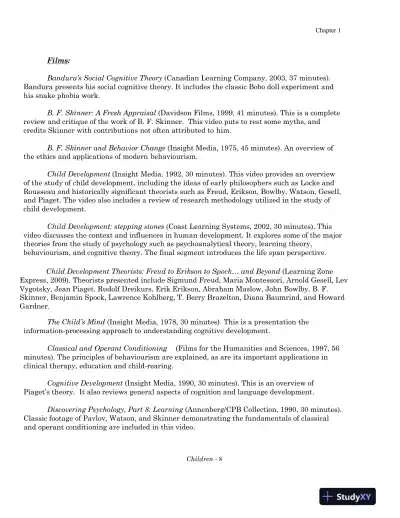 Solution Manual for Children: A Chronological Approach, Fifth Canadian Edition - Page 10 preview image