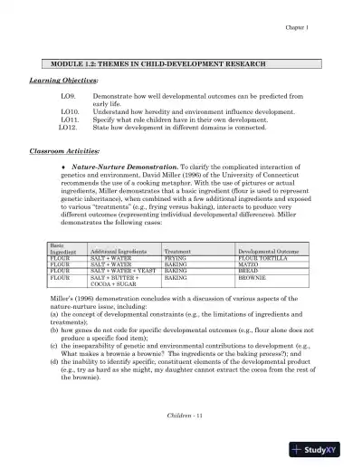 Solution Manual for Children: A Chronological Approach, Fifth Canadian Edition - Page 13 preview image