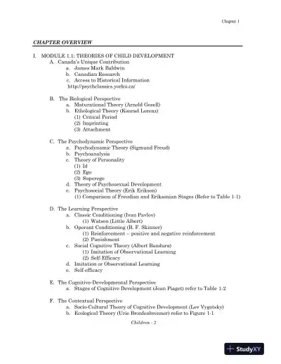 Solution Manual for Children: A Chronological Approach, Fifth Canadian Edition - Page 4 preview image