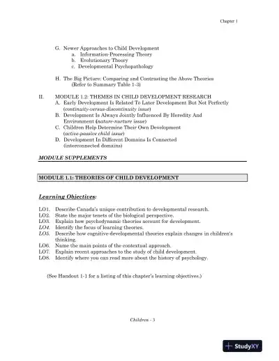 Solution Manual for Children: A Chronological Approach, Fifth Canadian Edition - Page 5 preview image