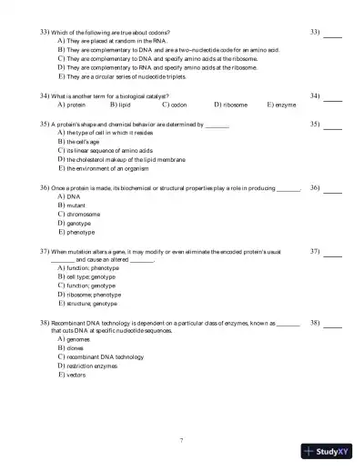 Test Bank for Concepts of Genetics, 12th edition - Page 12 preview image