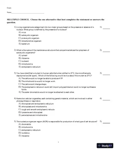 Test Bank for Concepts of Genetics, 12th edition - Page 16 preview image