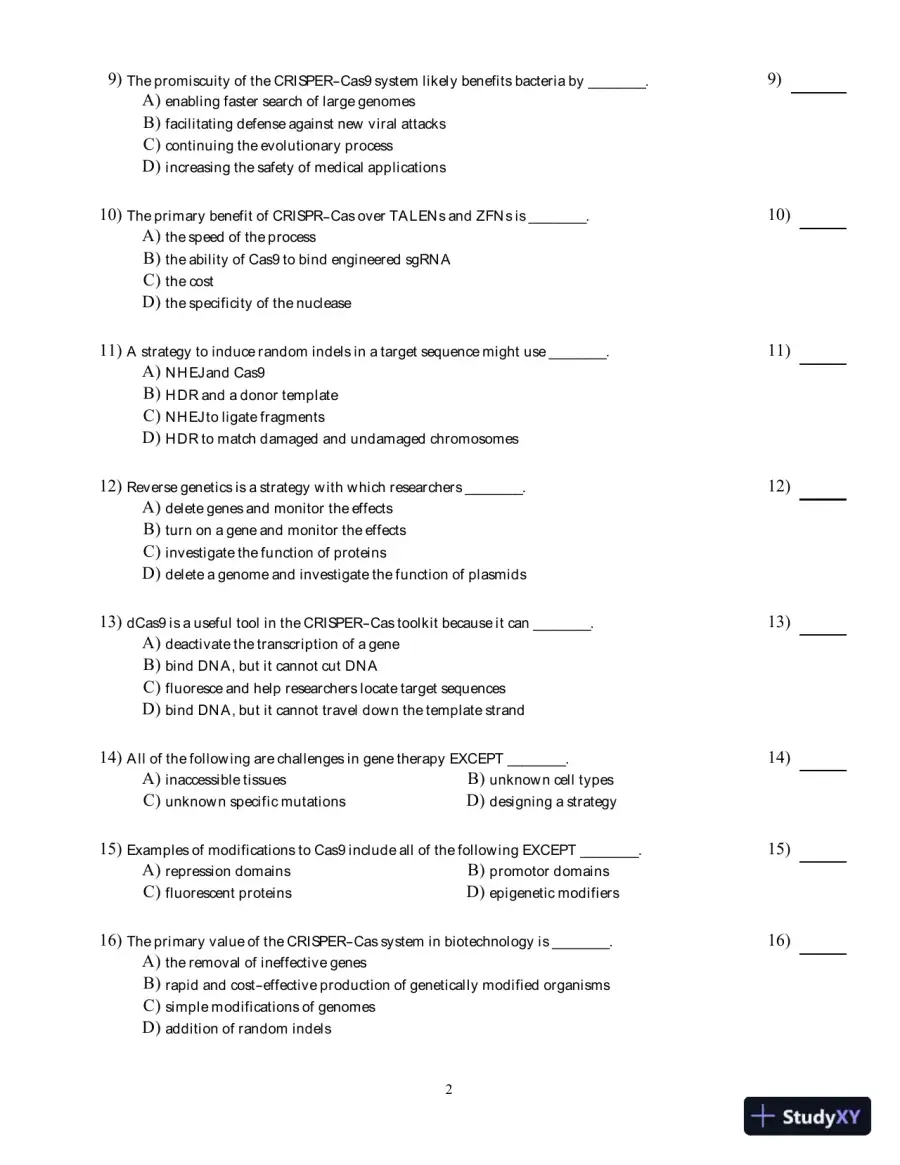 Test Bank for Concepts of Genetics, 12th edition, page 3