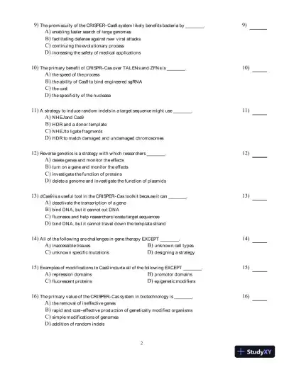 Test Bank for Concepts of Genetics, 12th edition - Page 3 preview image