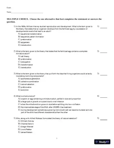 Test Bank for Concepts of Genetics, 12th edition - Page 6 preview image