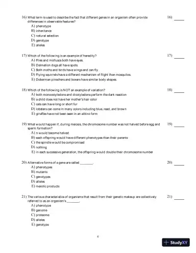 Test Bank for Concepts of Genetics, 12th edition - Page 9 preview image