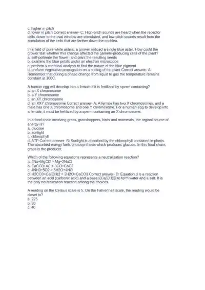 ATI TEAS Test Science Questions and Answers - Page 3 preview image