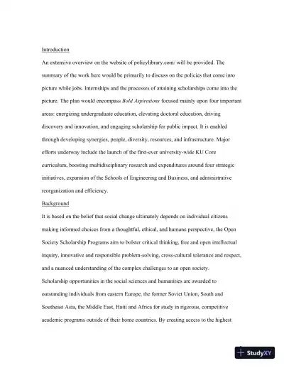 PAD 520 Policy Analysis Report On Scholarships, Internships, And Job Policies - Page 3 preview image