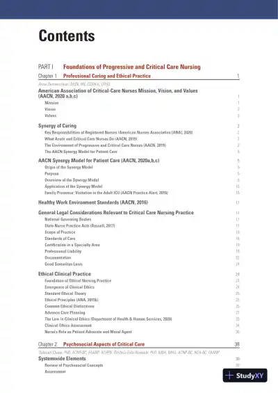 AACN Core Curriculum for Progressive and Critical Care Nursing, 8th Edition (2023) - Page 22 preview image