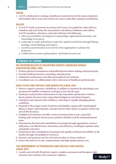 AACN Core Curriculum for Progressive and Critical Care Nursing, 8th Edition (2023) - Page 31 preview image