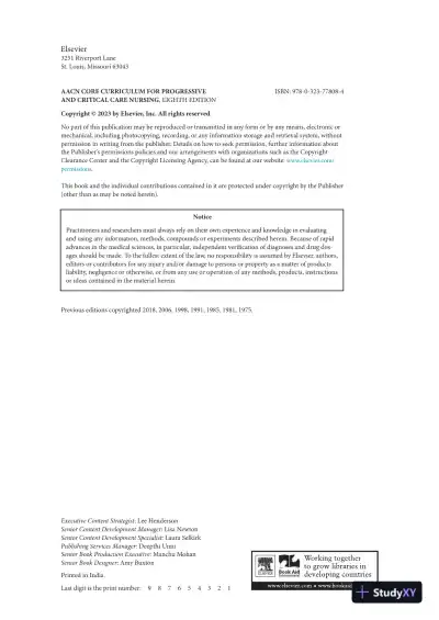 AACN Core Curriculum for Progressive and Critical Care Nursing, 8th Edition (2023) - Page 5 preview image