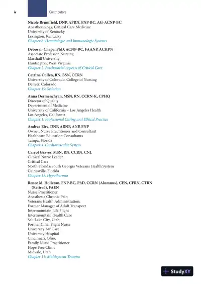 AACN Core Curriculum for Progressive and Critical Care Nursing, 8th Edition (2023) - Page 7 preview image