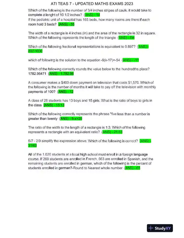2023 ATI RN Capstone, Proctored, Comprehensive Exam with Answers (40 Solved Questions) - Page 1 preview image