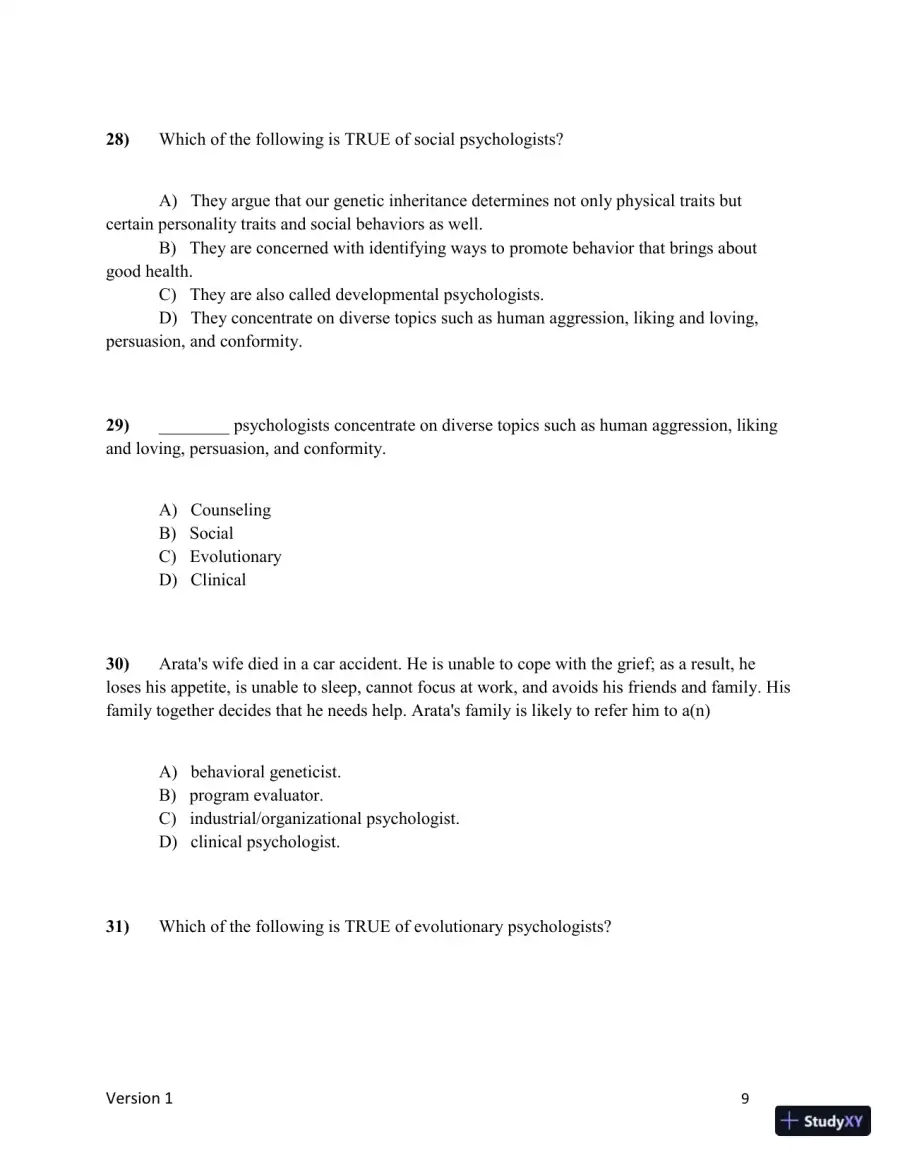 Test Bank for Understanding Psychology, 15th Edition (Chapters 1-5), page 10