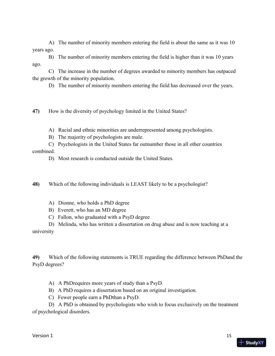 Test Bank for Understanding Psychology, 15th Edition (Chapters 1-5), page 16