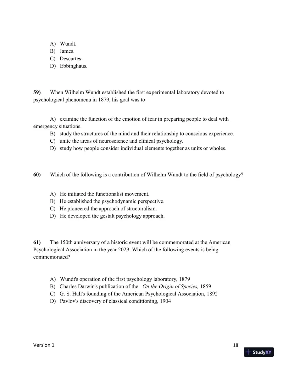 Test Bank for Understanding Psychology, 15th Edition (Chapters 1-5), page 19