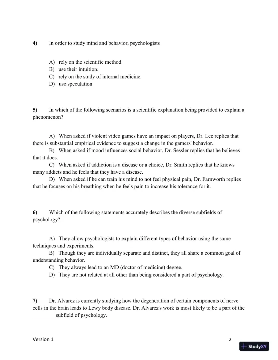 Test Bank for Understanding Psychology, 15th Edition (Chapters 1-5), page 3