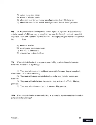 Test Bank for Understanding Psychology, 15th Edition (Chapters 1-5) - Page 30 preview image