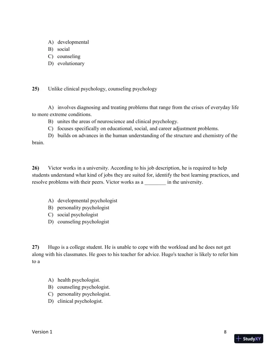 Test Bank for Understanding Psychology, 15th Edition (Chapters 1-5), page 9
