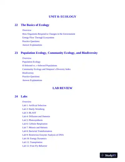 AP Biology Premium, 2024: 5 Practice Tests + Comprehensive Review (2024) - Page 14 preview image