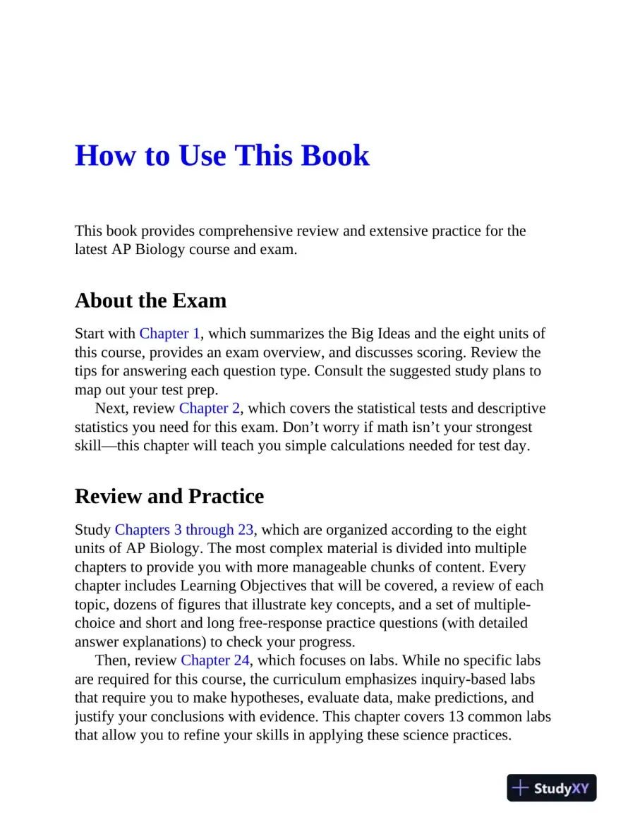 AP Biology Premium, 2024: 5 Practice Tests + Comprehensive Review (2024), page 16