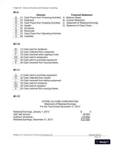 Financial Accounting 4th Canadian Edition Solution Manual - Page 10 preview image